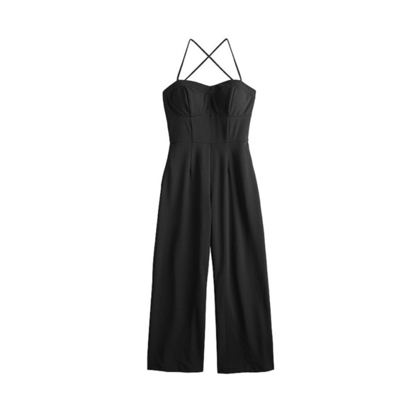 Speechless Black Strappy Jumpsuit – Juniors Medium - Picture 1 of 7